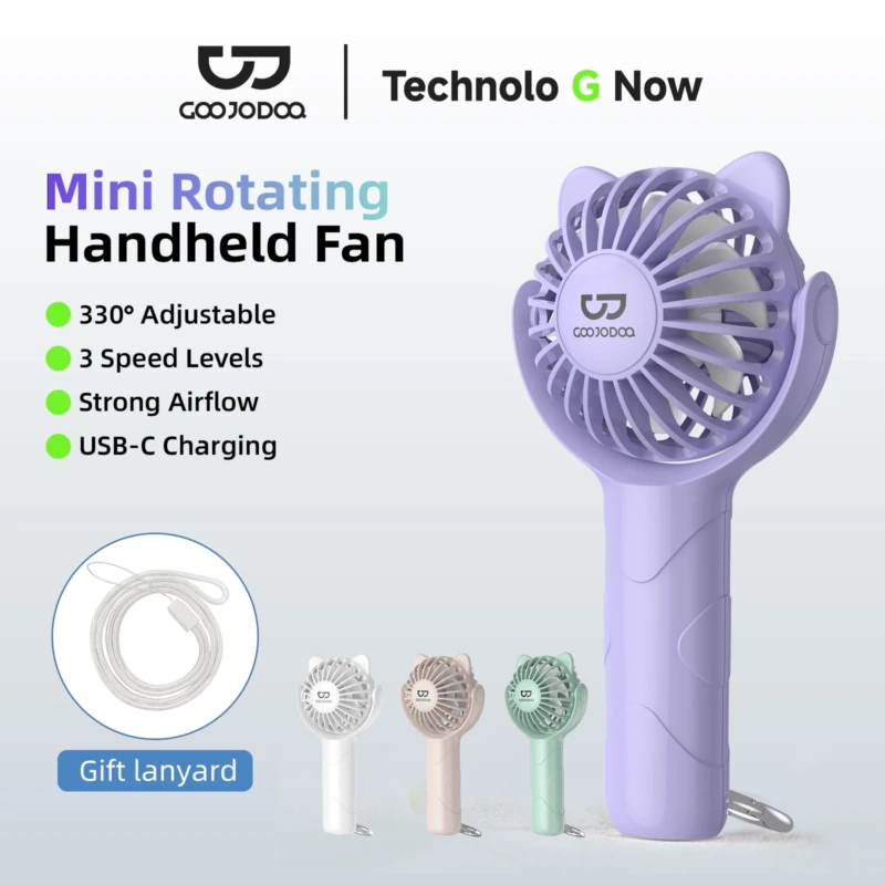 GOOJODOQ FS099 Kipas Mini Portable Putar 330°